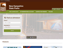 Tablet Screenshot of newhampshirestateparks.reserveamerica.com
