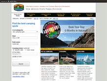 Tablet Screenshot of newmexicostateparks.reserveamerica.com