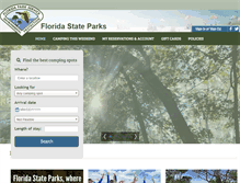 Tablet Screenshot of floridastateparks.reserveamerica.com